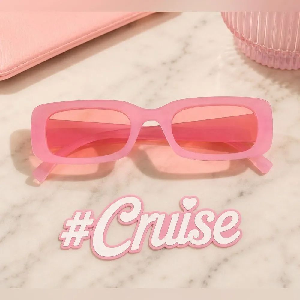 NEW! *PINK* CRUISE Square Fashion Sunglasses